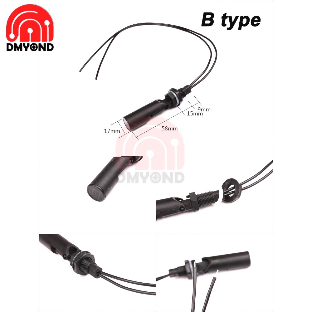 Low Pres Horizontal Float Sensor Switch Side Mount Liquid Water Level Controll Sensor Automatic Water Pump Control For Tank Pool