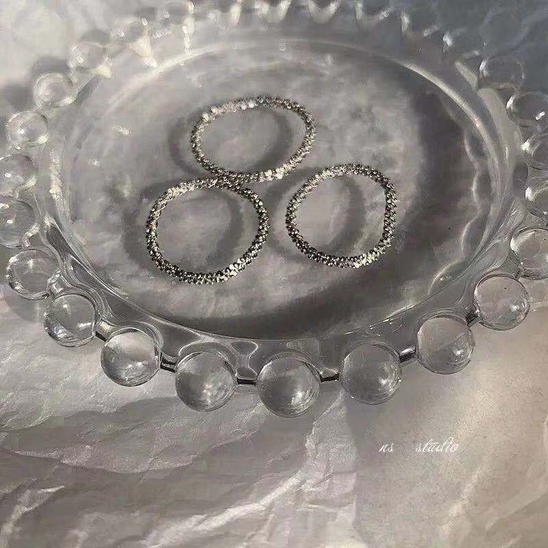 Sparkling Ring Arrived Simple Style Metal Zircon Shiny Ring For Women Jewelry