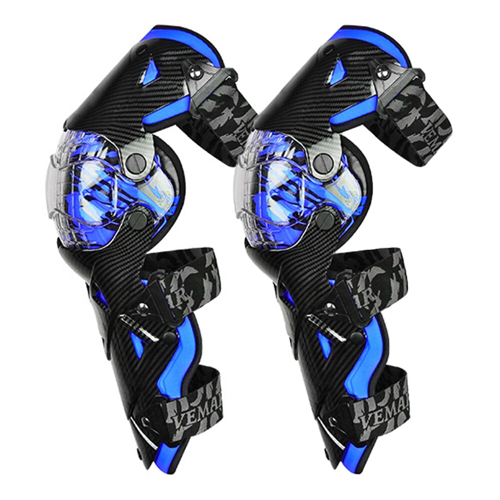 Rodilleras rosas para motocicleta para mujer, protectores de rodilla para Moto, Motocross: E-18 Blue
