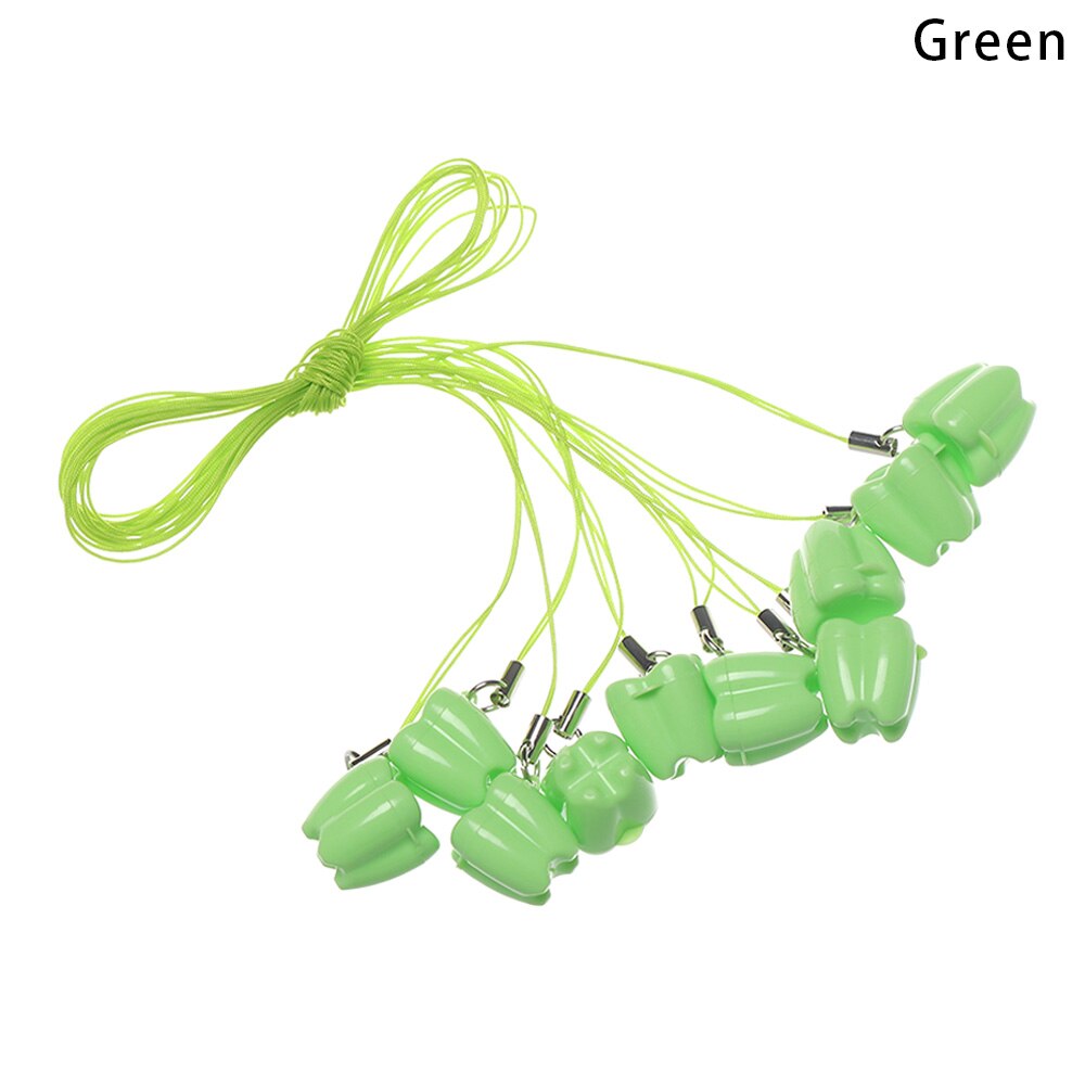 10Pcs Tooth Shape Milk Teeth Box Children's Souvenir Save Baby Tooth Box Kids Tooth Collection Mini Storage Boxes Container: Green