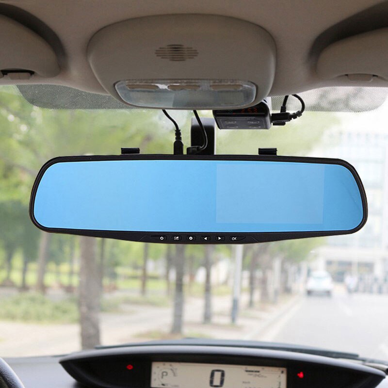 Jiluxing Dash Cam 4.3 ''1080P Auto Dvr Spiegel Dual Lens Video Recorder Parking Monitor Auto Camera Achteruitrijcamera spiegel Auto Registrar