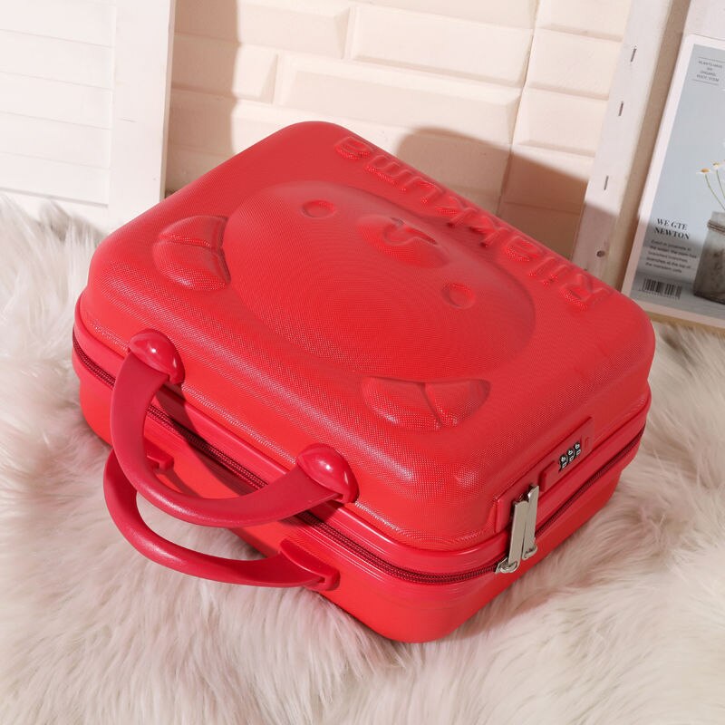 Hand Cosmetic Case 14 InchMakeup Beauty Case Cosmetic Bag Lockable Jewelry Box for Ladys Pink: G