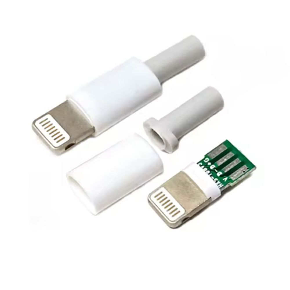 1einstellen Blitz Dock USB Stecker Mit Chip Bord Männlichen Stecker Schweißen Daten OTG Linie Schnittstelle DIY Daten Kabel für IPhone: dunkel Grau