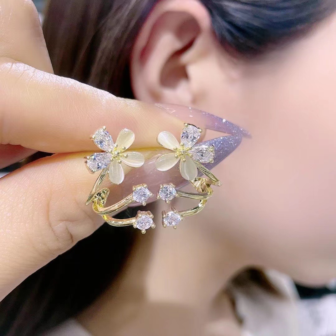 LATS-pendientes geométricos multicapa de perlas de circón para mujer, aretes colgantes de cristal, joyería de , de , estilo coreano: Verde oscuro