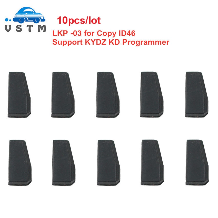 LKP03 10 Stks/partij LKP-03 Autosleutel Transponder Blank Chip Voor Kydz Key Programmeur, kan Worden Geprogrammeerd Of Kopiëren ID46 Chip