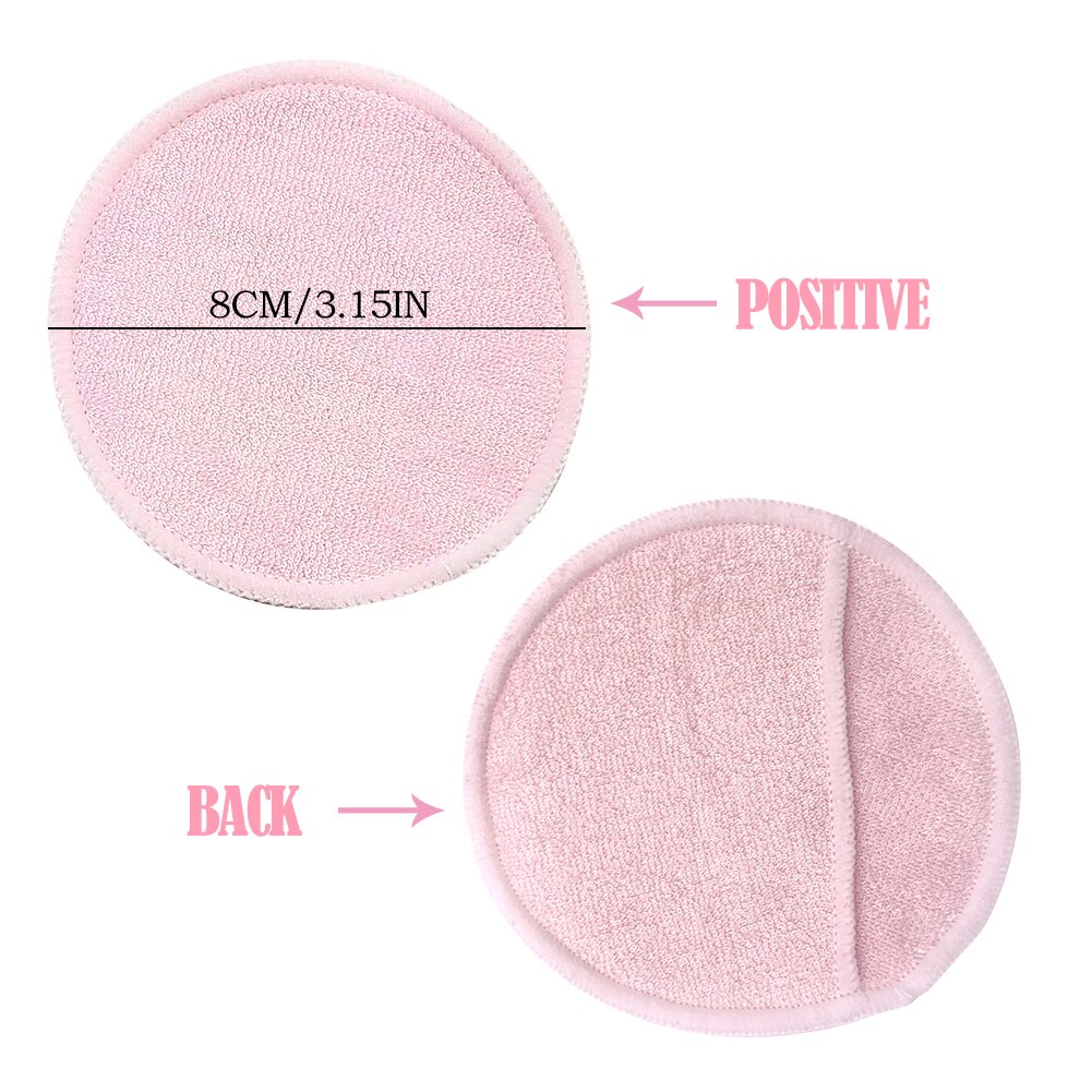 12pcs/Pack Reusable Bamboo Fiber Washable Rounds Pads Makeup Removal Cotton Pad Cleansing Facial Pad Cosmetic Tool Skin Care