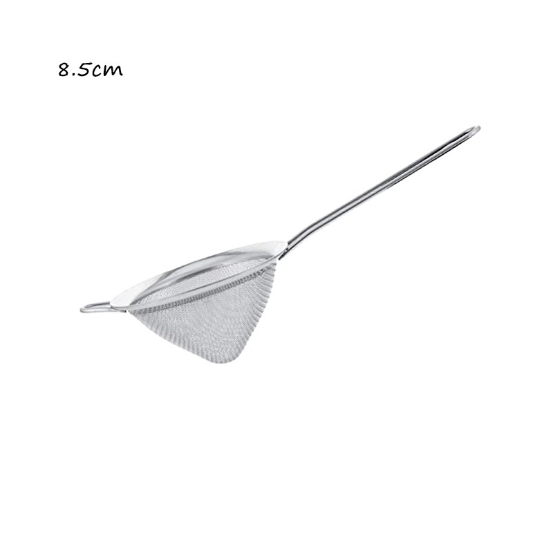 Nätsil av rostfritt stål med handtag för avlopp och grönsaker te kaffe matolja sil durkslag köksredskap: 8.5cm