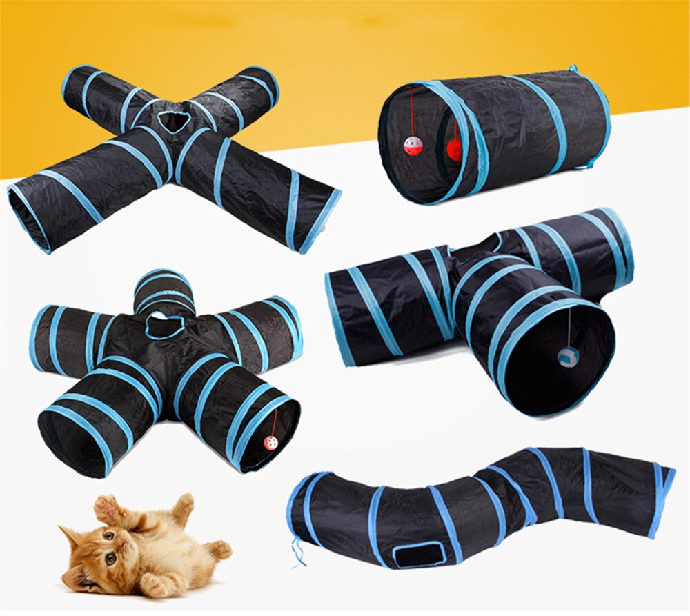 Zabawka dla kota kanał labirynt pierścień papier z nylonu pas startowy składany dom dla kotów odpowiedni dla psów króliki itp. kreatywne dla zwierząt