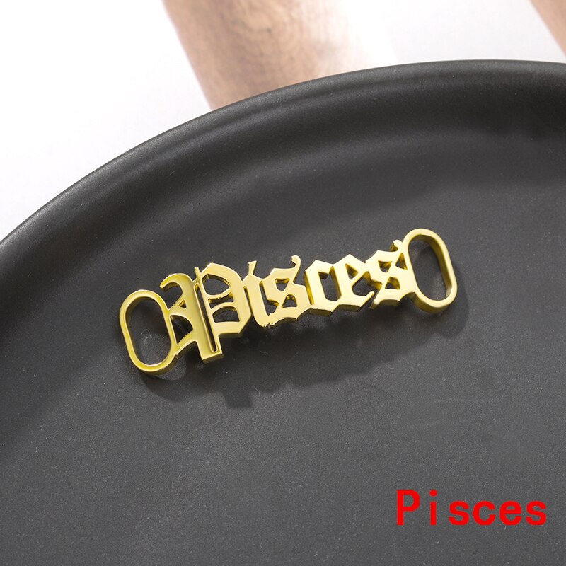 Nette Baby Mädchen Edelstahl Schuh Schnalle Sternzeichen Schuh Schnalle Für Frauen Männer Gold Schnürsenkel Tag Charme Schmuck Zubehör BFF: Pisces