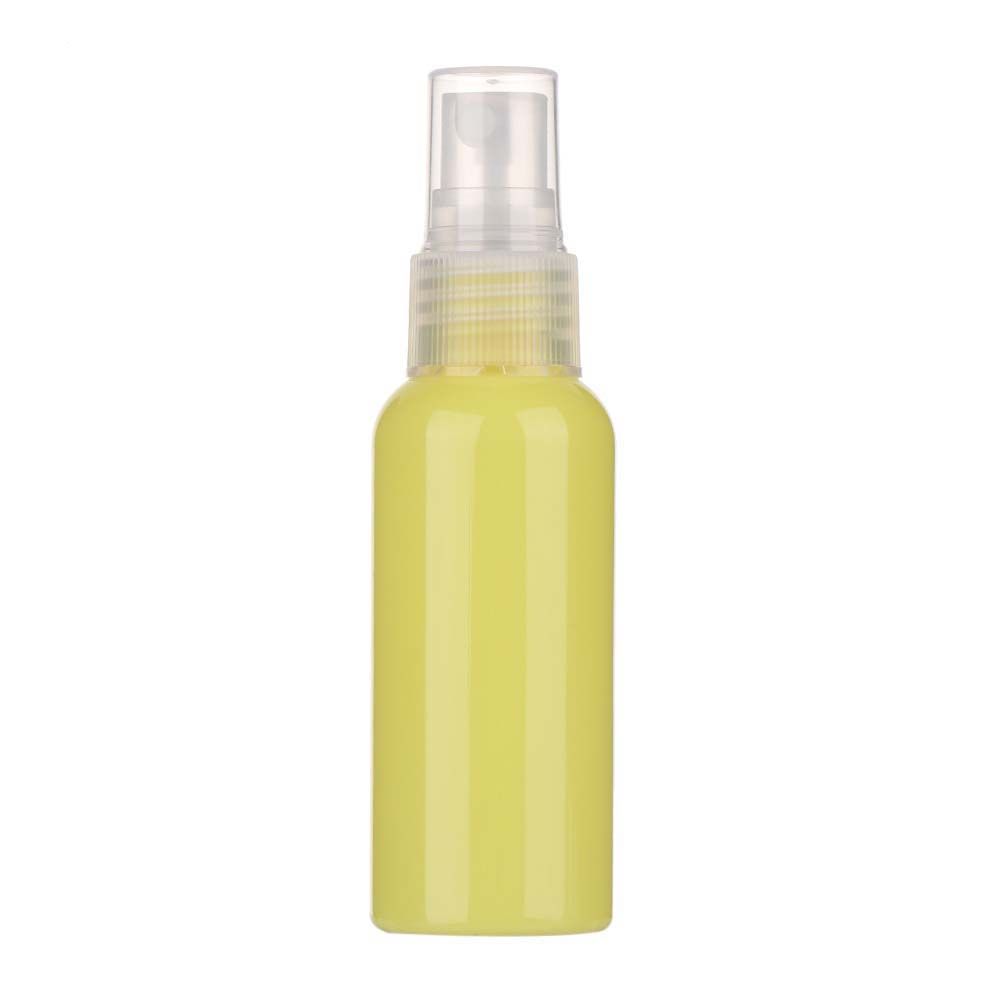 1 Pc 50ml Candy Color Spray Bottle Portable Travel Refillable Bottles Fine Mist Spray Bottle Cosmetic Container: yellow