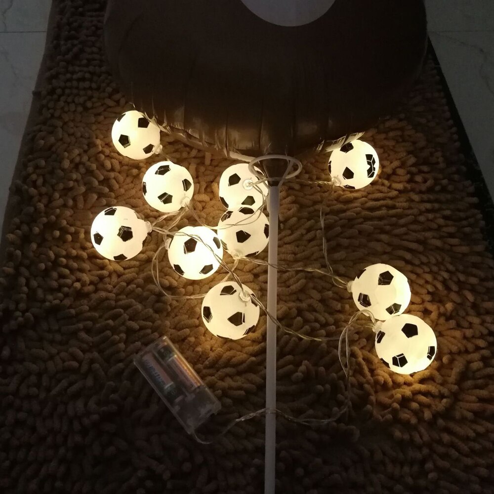 10LEDs FußBall Schnur Lichter DIY FußBall zubehör Atmosphäbetreffend für Bar Verein Festival Partei Terrasse Garten Zimmer Dekoration