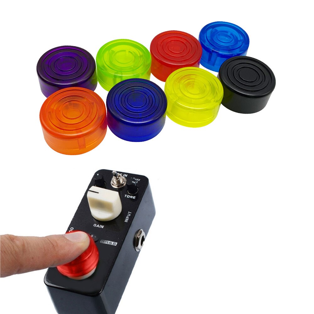 Interruptor de Pedal de efectos de guitarra eléctrica, tapa de plástico, Protector de botón, parachoques