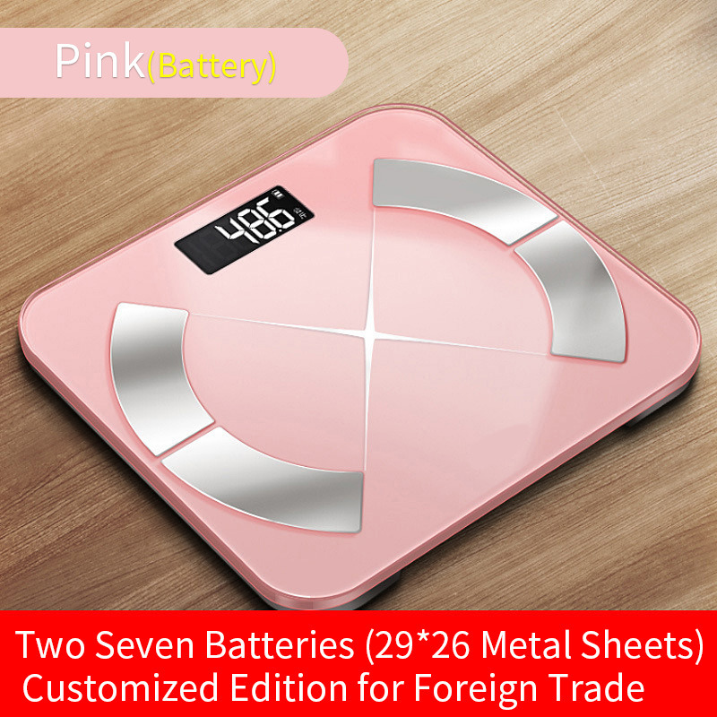 Floor Scales Smart Bluetooth Scales Body Weight Balance Bathroom Scale LED Display Body Fat Water Muscle Mass BMI: Rose Gold