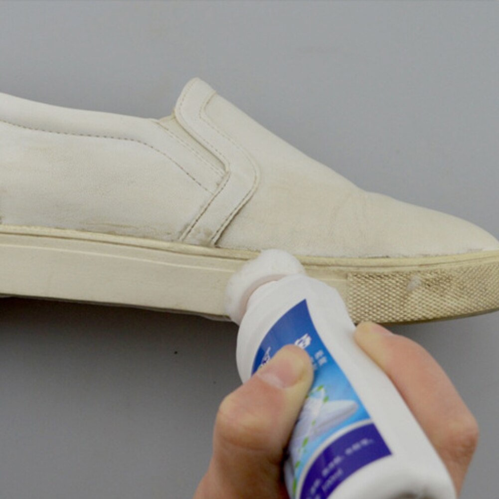 100ml Weiß Schuh Reiniger Bleichen Polnischen Reinigung Werkzeug Schuh Pinsel Schuh Turnschuhe lässig Leder Schuhe Reinigung Schuh Pflege Liefert