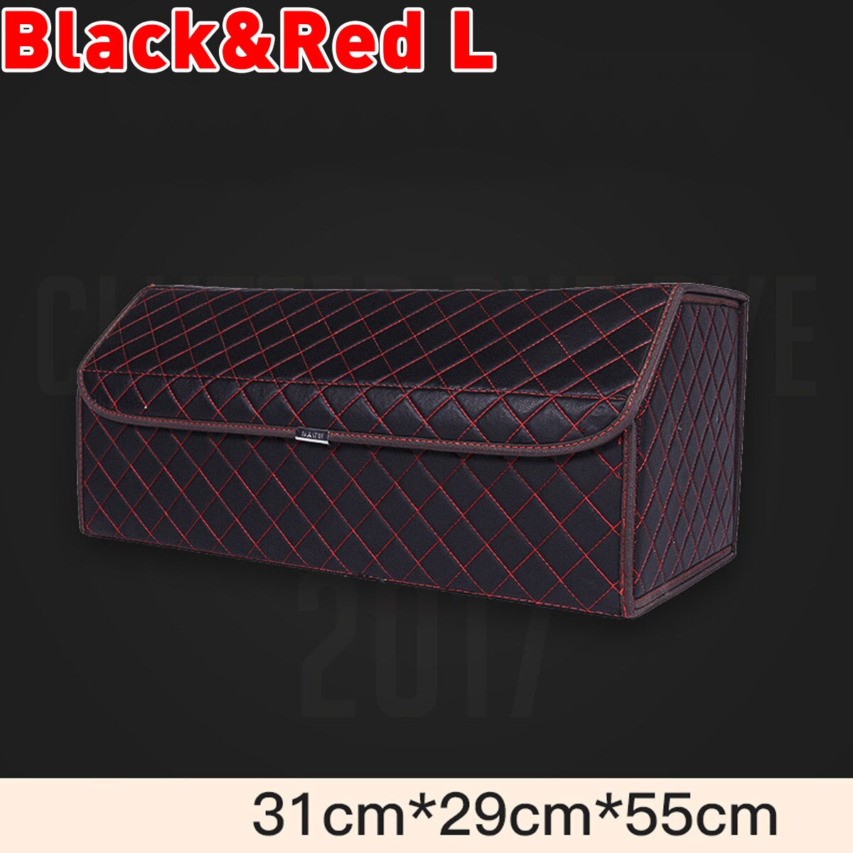Folding Large Car Trunk Organizer Box Storage Bag Auto Trash Tool Bag PU Leather Cargo Storage Stowing Tidying Car Accessories