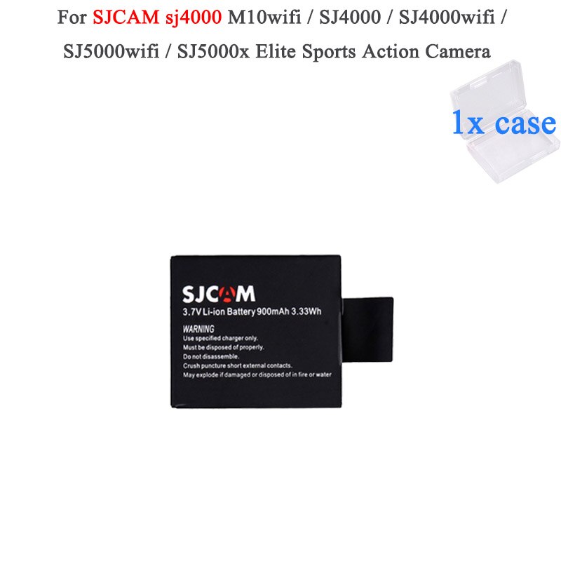 6x batería sj4000 con funda + Paquete de batería sj 4000 para EKEN H9 H9R H8PRO H8R sjcam SJ4000 M10 accesorios de Cámara de Acción