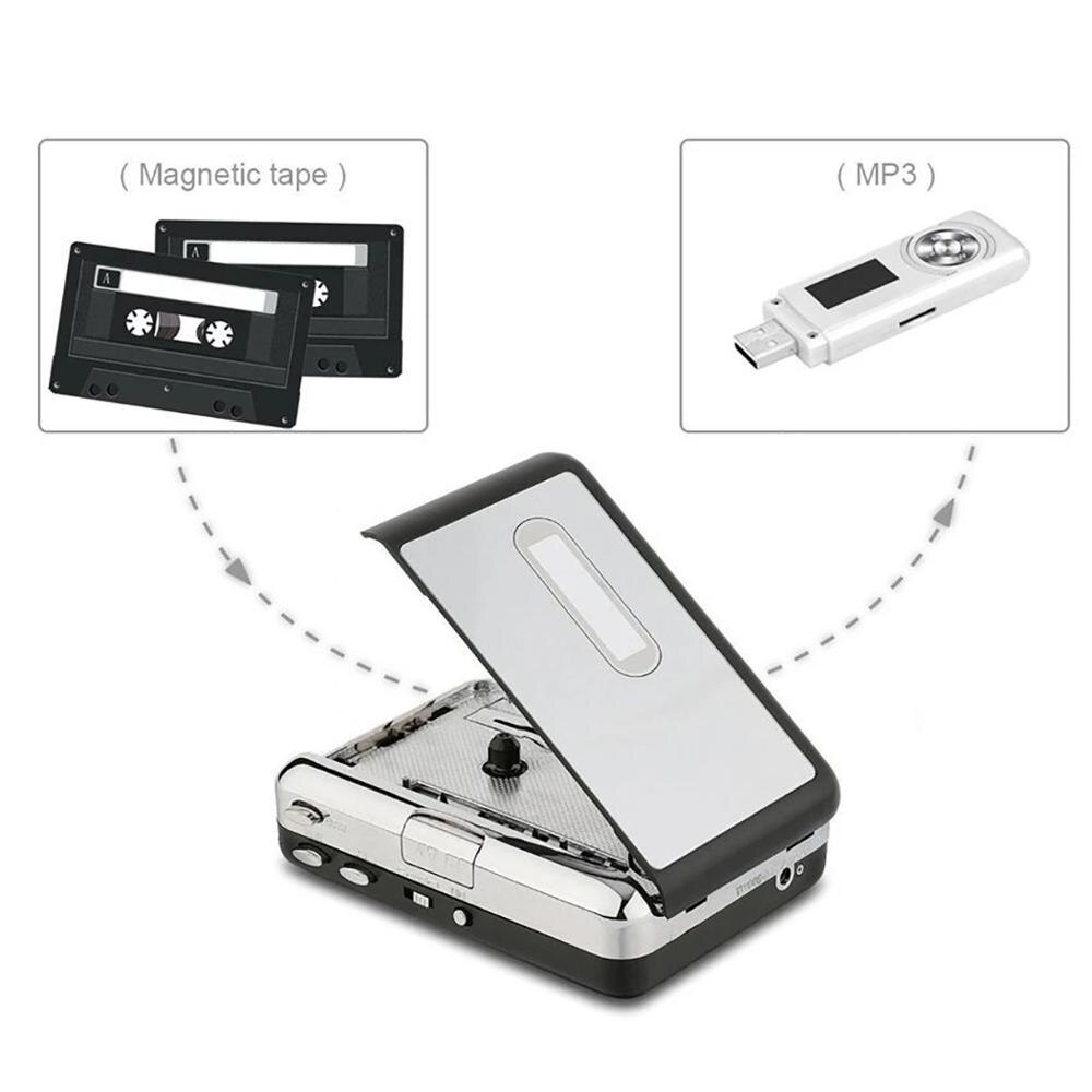 Cassette to MP3 Metal Cassette Player Cassette Tape Player Record Tape to MP3 Digital Converter Save to USB Flash Drive Directly