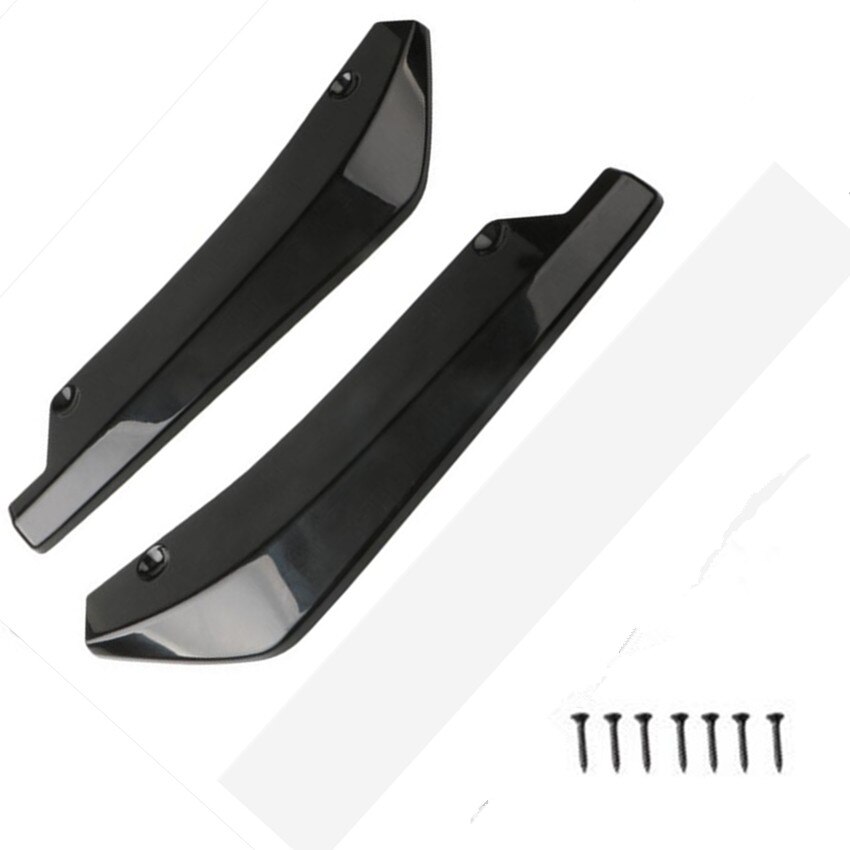 2Pcs Car Rear Bumper Lip Spoiler Diffuser Scratch Protector For Alfa Romeo 147 156 159 Alfetta Berlina Brera Mito Giulia Milano: black