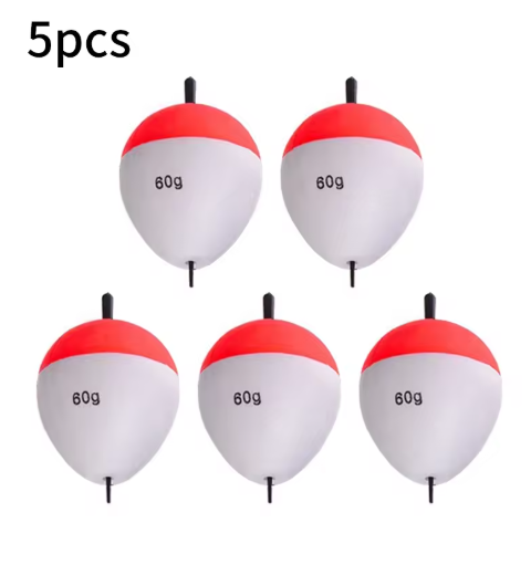 Boya de Flotador de pesca de espuma, barra de luz para aparejos de pesca, 0,8g-60g, 5 unids/lote: floating-60g-5pcs