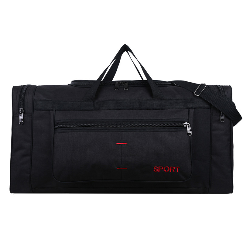 Super Grote Capaciteit Mannen Reistas Waterdicht Grote Duffle Tas Voor Vrouwen Mannelijke Weekend Trip Hand Bagage Verpakking Opslag tassen: Black Travel bag