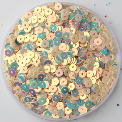 25g(1000 stuks ) 13 kleuren 4mm gouden briljante losse pailletten veelkleurige ronde pailletten diy accessoires glitter voor kleding: Beige
