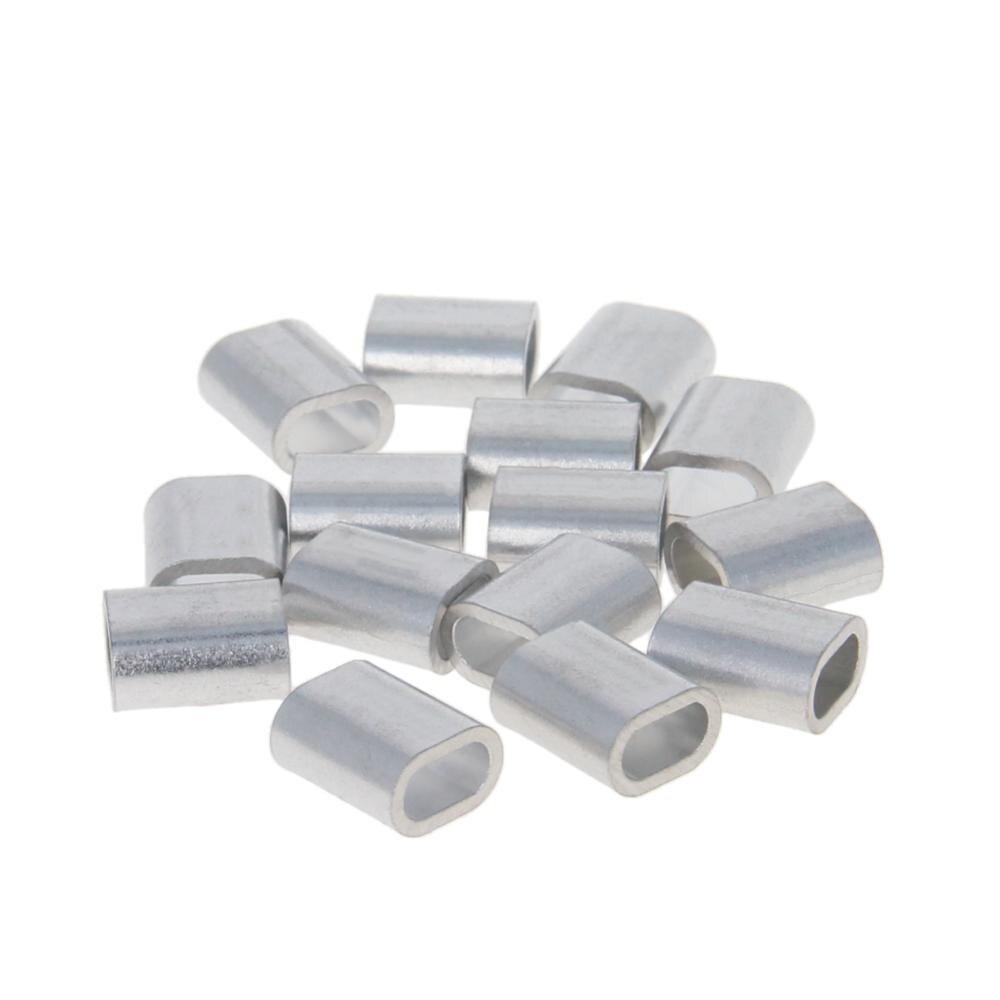20/80/50/100Pcs Elliptische Aluminium Mouw Aluminium M2.5/M3/M4/M5/M6mm Totale Lengte 2.7/3.3/4.4/5.4/6.6Mm