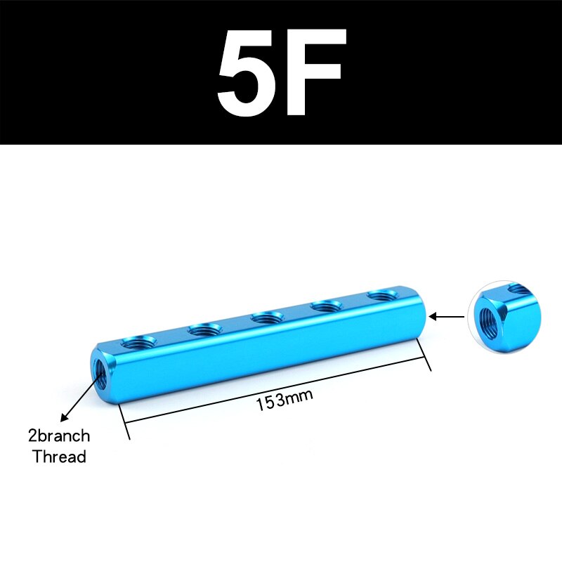 Bus Plaat Bus Bar Al-2345 Pneumatische Connector Bus Uitlaat Distributie Board Air Bron Tak Connector Regeling Multiway: AL-5F