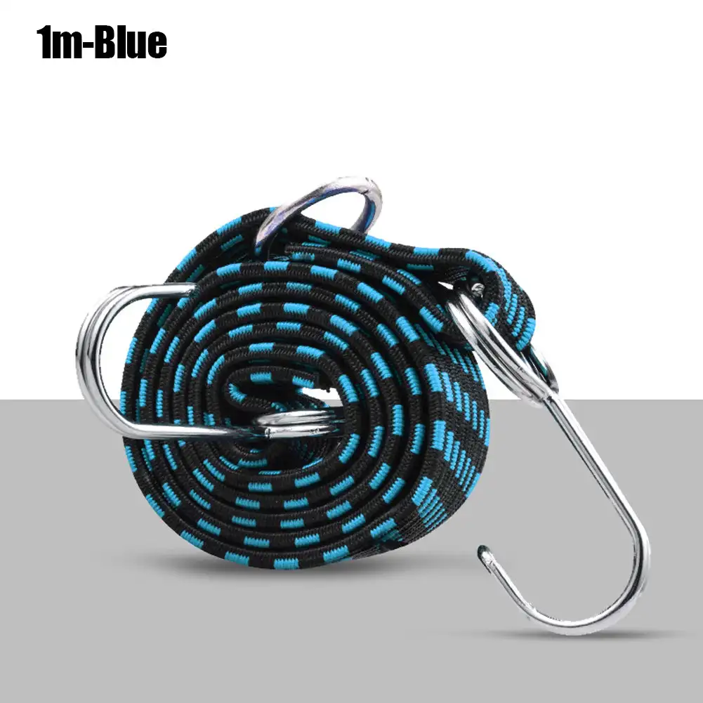 Motorcycle Bicycle Elastics Rubber Luggage Rope Cord Hooks Bikes Rope Tie Luggage Roof Rack Strap Fixed Band Moto Accessories: black