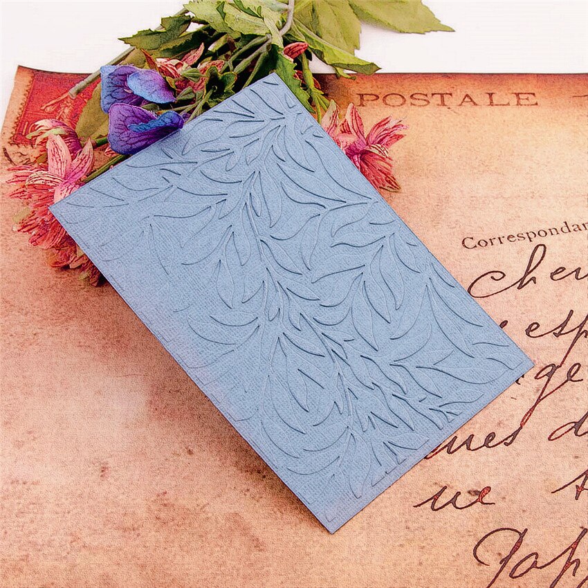 10.5x14.8cm Black leaf Embossing folders Plastic bump Scrapbooking DIY Template Fondant indentation Cake Photo Album Card Makin
