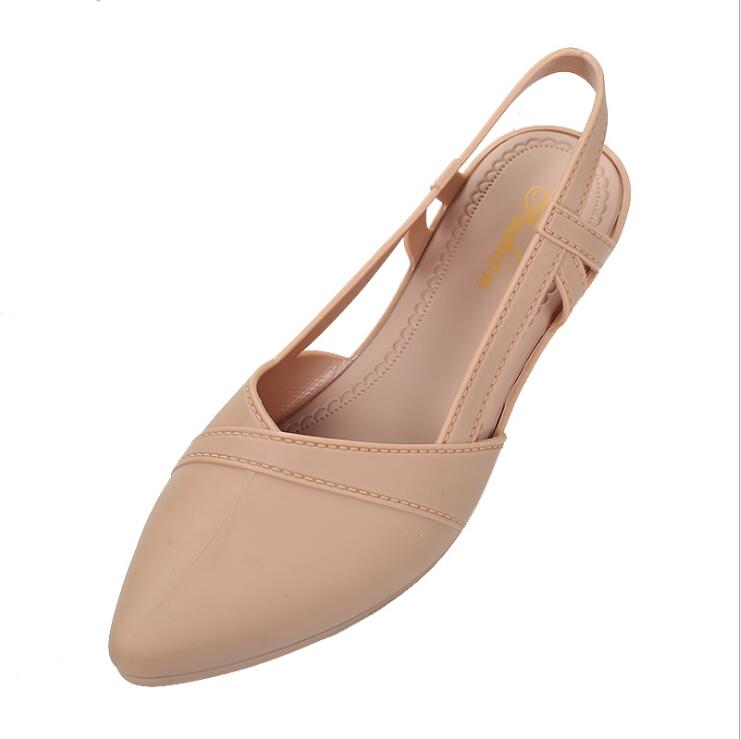 Eoeodoit jelly pumps sandaler sommer med kiler hæl vandsko kvinder sommer slip on spidse tå mid hæl sandaler pumps sko