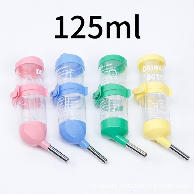Abreuvoir Durable pour Hamster, petit porte-bouteille pour animaux de compagnie, mangeoire pour Hamster et lapin, Mini alimentation en eau mignonne, fournitures pour animaux de compagnie: jaune clair