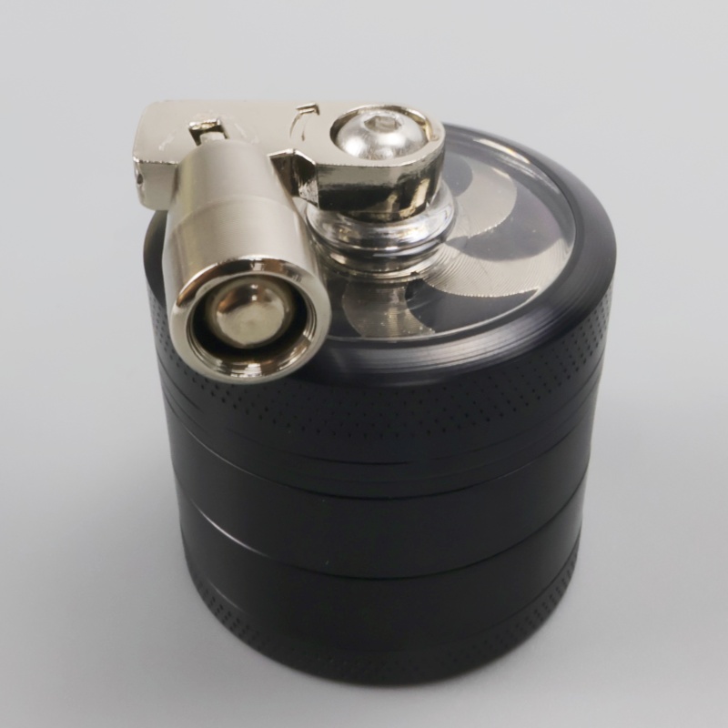 Macinino Manuale a 4 Strati con Manico, Trituratore Portatile per Noci e Spezie Dure come Noce Moscata, Sale Gemma, Pepe, per Cucina: nero