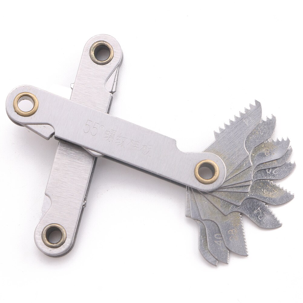 60 and 55 Degree Thread Measuring Gage Gauge 20cs Stainless Steel Metric Whitworth Screw Pitch Thread Plug Gage