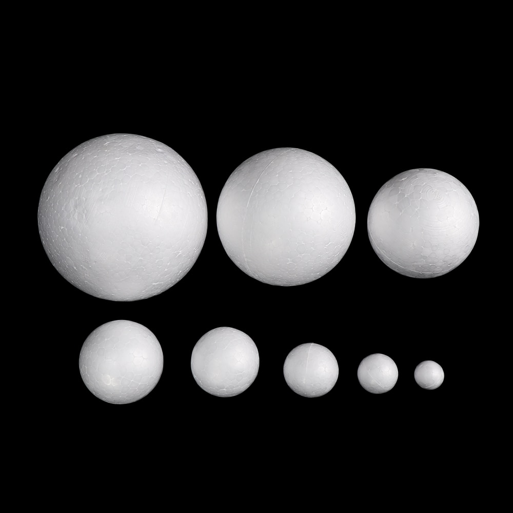 10 st 20-120mm modellerande polystyren styrofoam skum boll xmas dekor jul diy bröllopsfest dekor