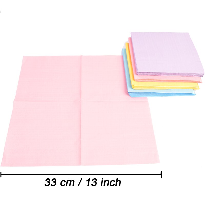 20 stk macaron pastel papirservietter pink slik baby shower børn enhjørning fødselsdag bord dekoration bryllup service 33*33cm