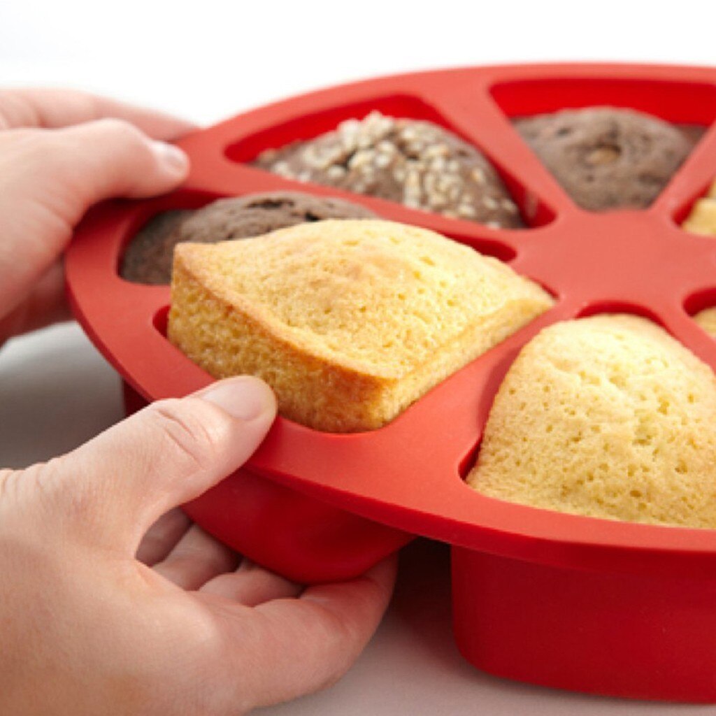Silicone Baking Cake Mold Silicone Bakeware Baking Food Mold 8 Points Scone Cake Home Used In Microwave Baking Mold Tool #40
