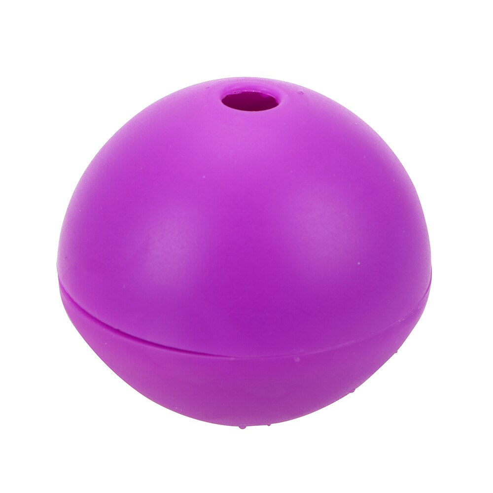 Siliconen ijsvormen whisky wijn cocktail ijsblokjes keuken bakgereedschap ijsbalmaker diy voetbal enkele koffer bakvorm: Paars