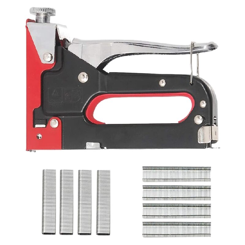 3-forma Manual muy resistente mano de uñas herramienta muebles grapadora para enmarcar con 600Pc grapas gratis madera Tacker herramientas: Default Title