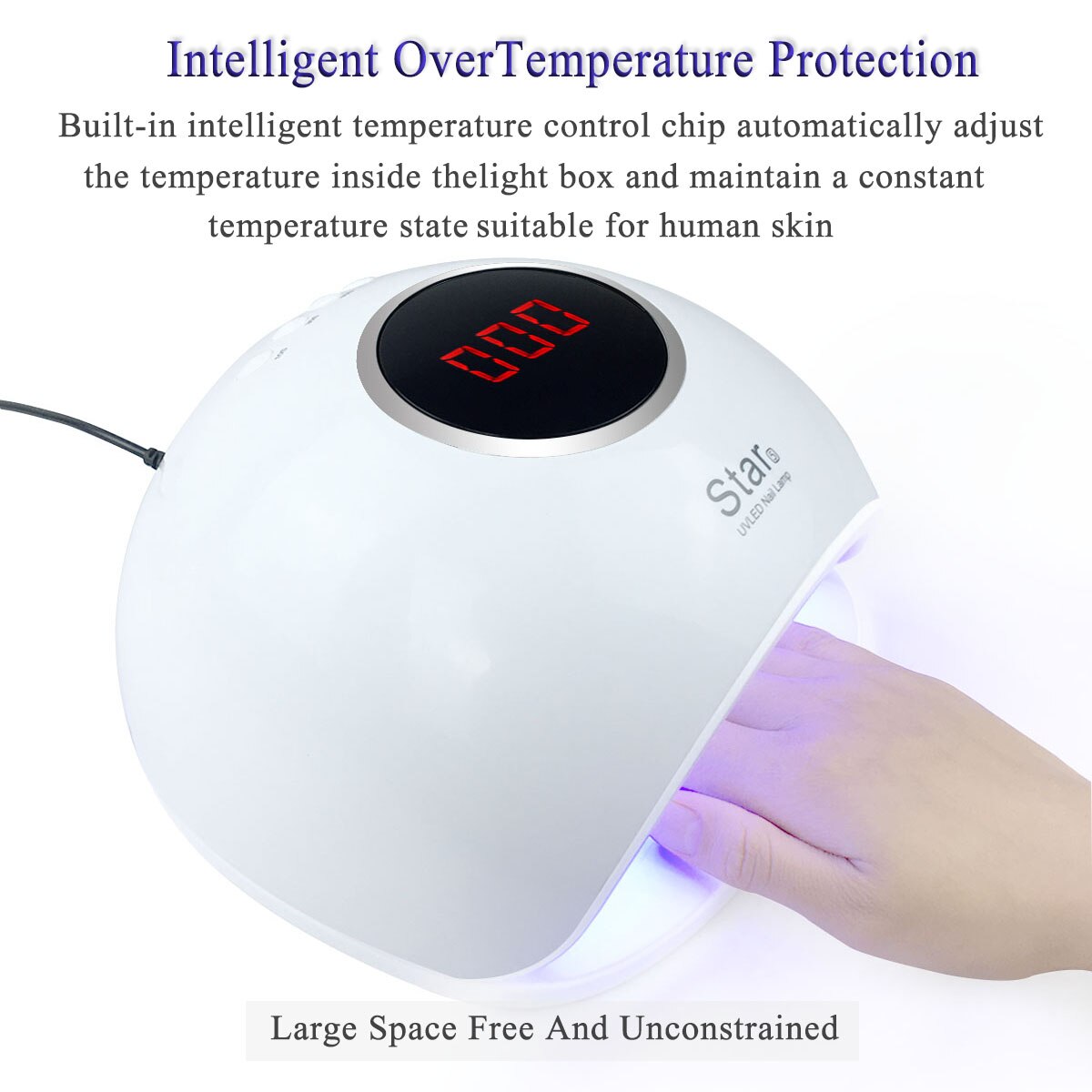 Star 5 – Lampe UV LED pour séchage de vernis à ongles, appareil de manucure intelligent, Double séchage de lumière, 72W