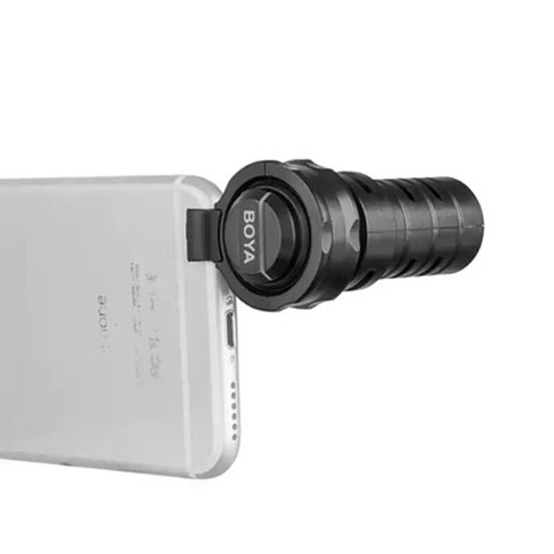 BOYA-micrófono BY-A7H de 3,5mm, Conector de micrófono de grabación de vídeo Vlogging, puerto de grabación de teléfono móvil para iphone, IOS, Huawei y Android