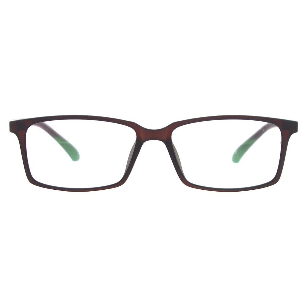 TendaGlasses Lightweight Flexible Rectangular TR90 Men Women Prescription Eyeglass Frame with Polarized Clip On Sunglasses