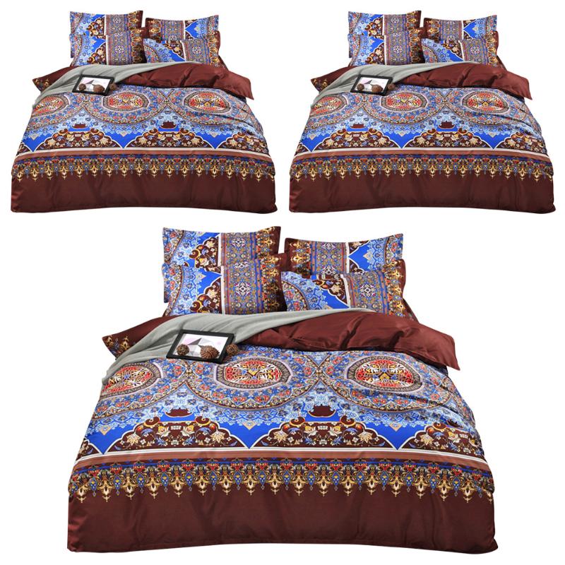 Style ethnique housse de couette taie d'oreiller drap de lit Mandala impression couette ensemble de literie housse de couette taie d'oreiller drap de lit