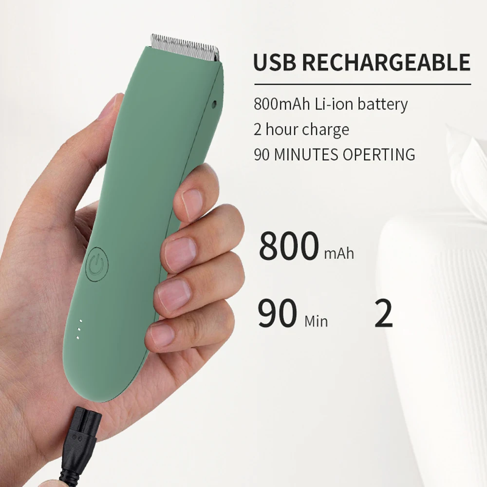 Body Hair Trimmer Shaver For Men Ball Trimmer For Groin Pubic Replaceable Ceramic Blade Groomer Electric Razor Waterproof Clippe