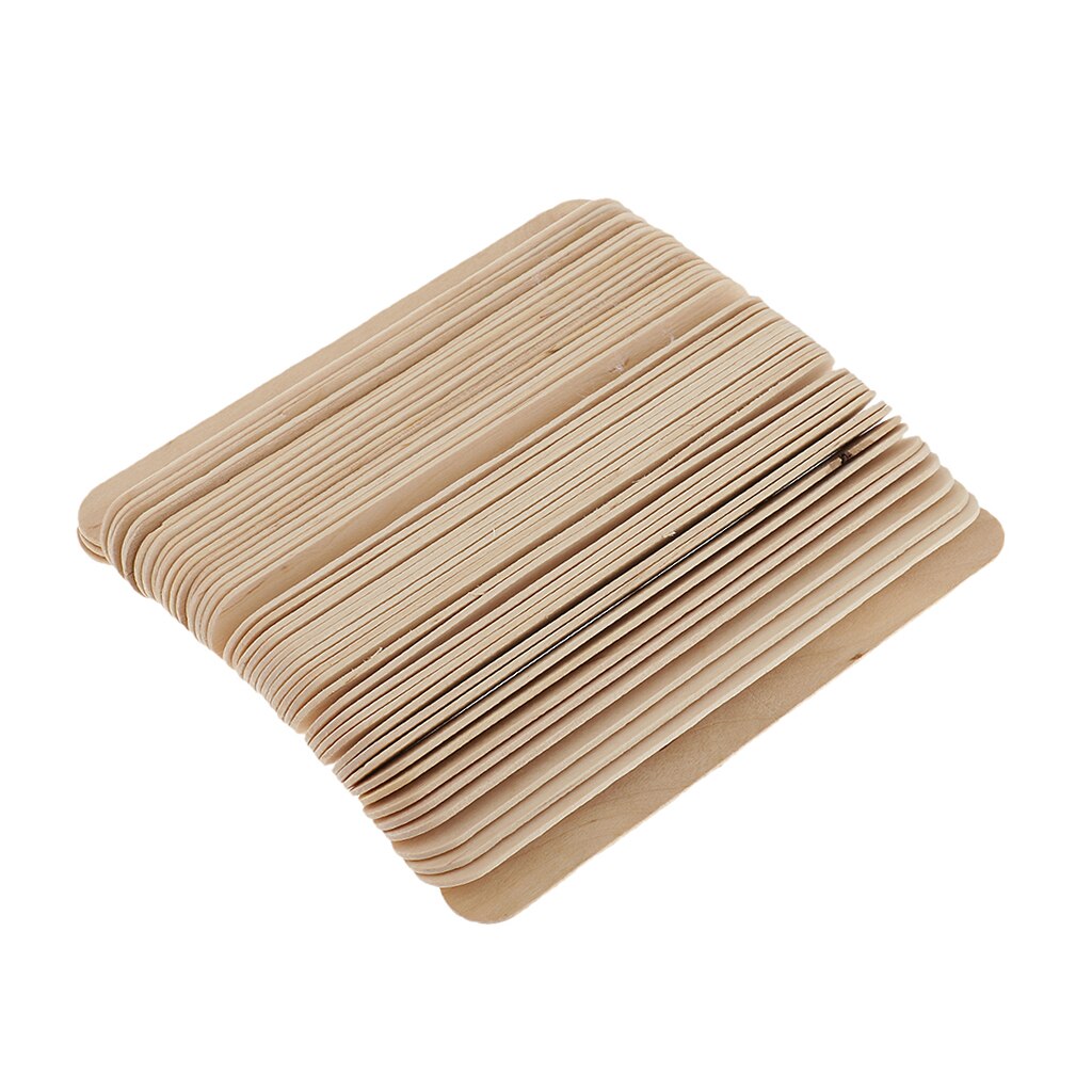 Spatules jetables en bois pour épilation à la cire, 50 pièces, bâtonnets pour enlever les poils du corps, applicateur abaisse la langue