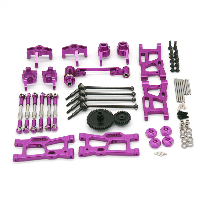 Wltoys 144001 124016 124017 124019 124018 RC op afstand bestuurbare auto 4MD Universele metalen upgrade-accessoires voor algemeen gebruik Kwetsbare set: Paars