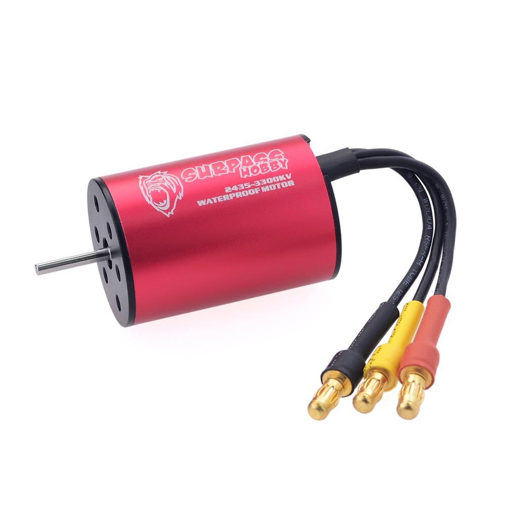 Surpass Hobby COMBO KK Waterproof ESC Brushless Motor 2435 3300/4500/6100KV with 25A ESC 2.6KG Servo for 1/16 1/18 RC Racing Car