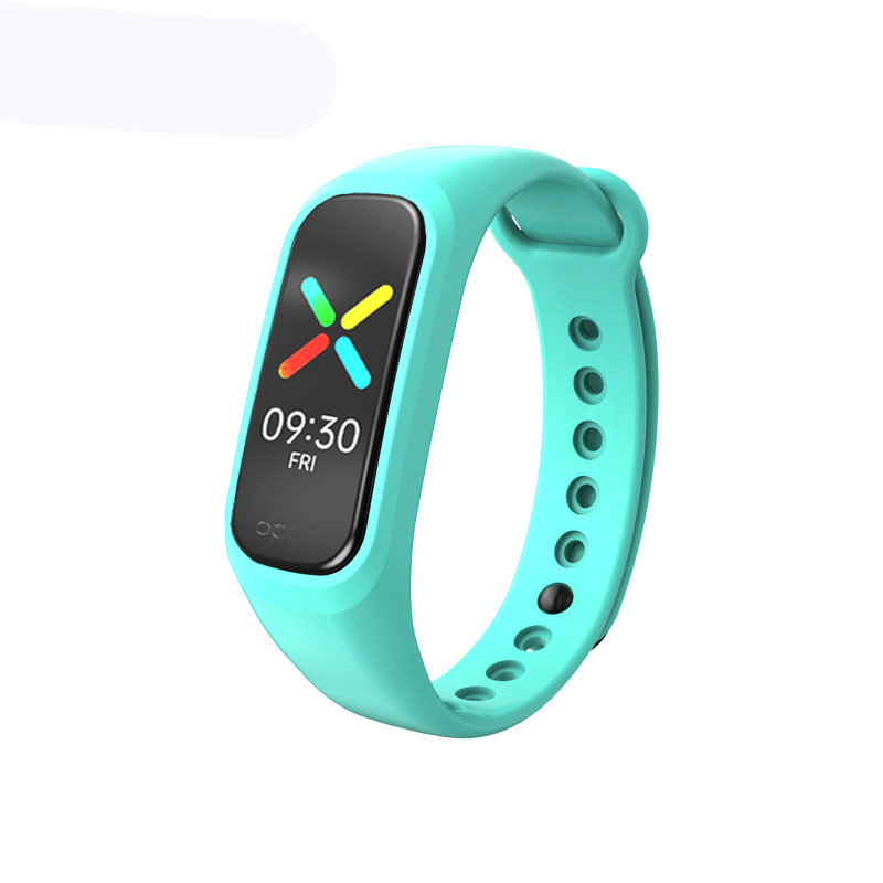 Silikoni rannehihna oppo nauhan vaihtorannekkeen urheilunauha pehmeä vedenpitävä ranneke oppo smart band vyölle: Aurora sininen