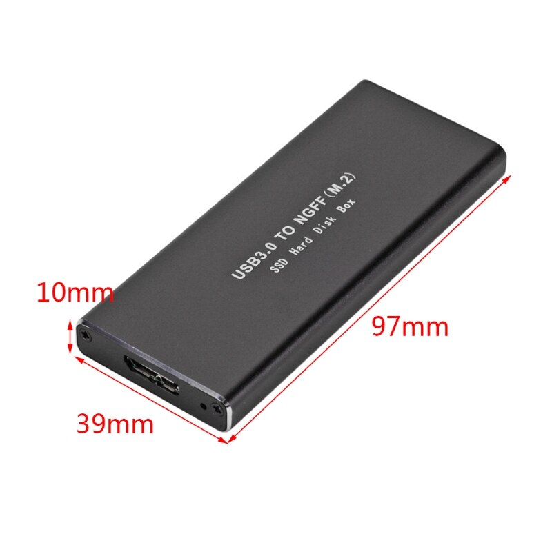 Aluminum SSD Enclosure USB3.0 to M.2NGFF Solid State Drive Hard Disk Adapter T84C