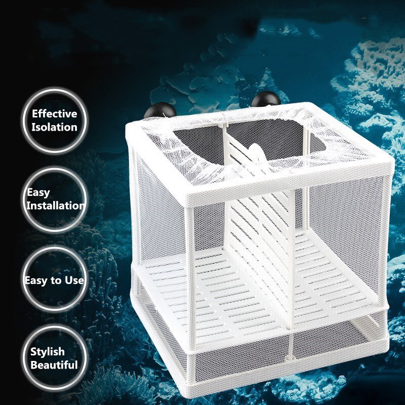 Aquarium Fish Breeding Breeder Box Baby Fish Hatchery Isolation Net Fish Tank Incubator Hanging Box Aquarium Supplies Accessory