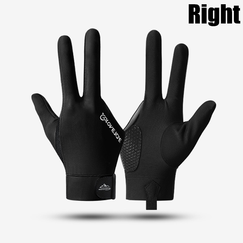 Biljarthandschoen Snooker Antislip Sporthandschoenen met drie vingers Hoogelastisch Ademend Draagbare handschoenen Biljarttrainingsaccessoires: Blauw